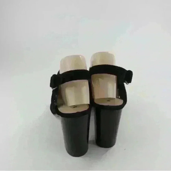 Via Spiga Black Suede Ankle Strap Sandal Heels Open Toe Size 9M Cutout Shoes - Picture 7 of 15